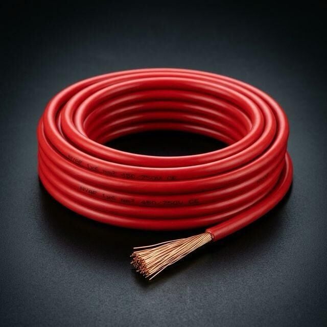 NYAF 10mm KABLO ÖZNUR KIRMIZI